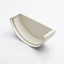 Half Round Aluminium Gutter Stop End - 125mm — RAL 9010