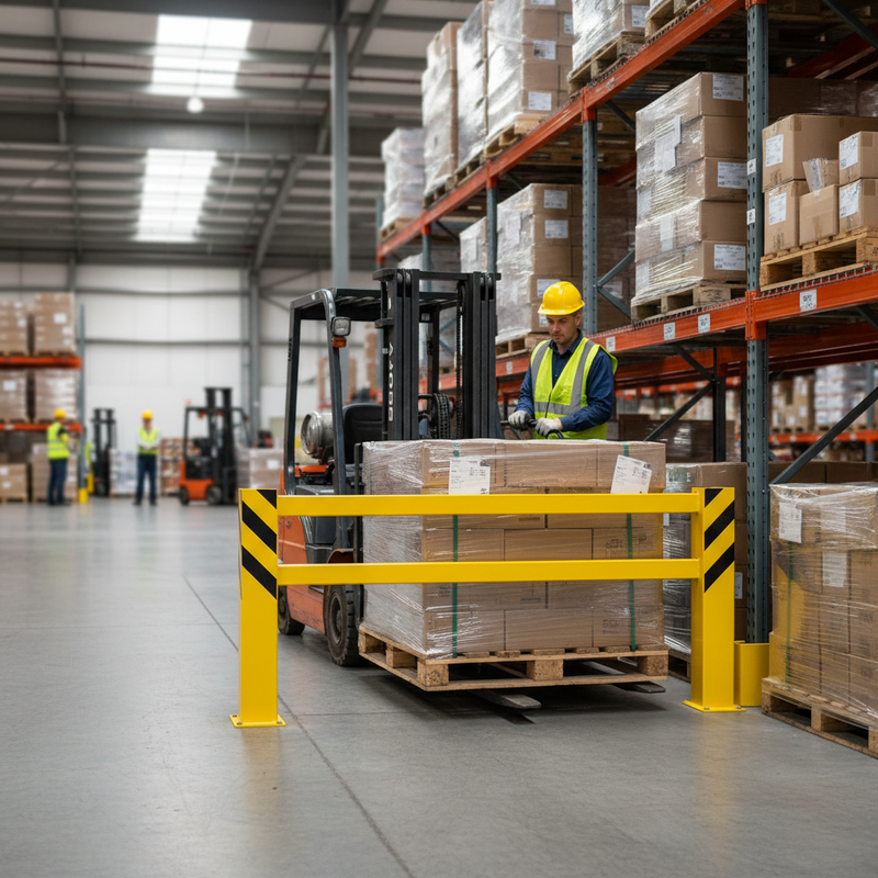 Slate Gray Heavy Duty Steel Racking End Protector with Adjustable Fit and Rollers