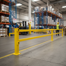 Slate Gray Heavy Duty Impact Protection Railing System - 1000mm End Post