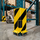 400 x 160 x 6mm Right Angle Pallet Racking Protector with Guide Roller