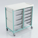 Steel Double Column Tray Trolley with 10 Drawers – 6×100mm & 4×150mm (view 2)