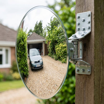 300mm diameter convex driveway mirror with polymir optics