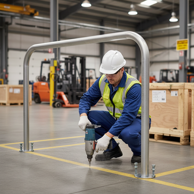 Heavy Duty Galvanised Steel Hoop Perimeter Barrier - 76mm Diameter