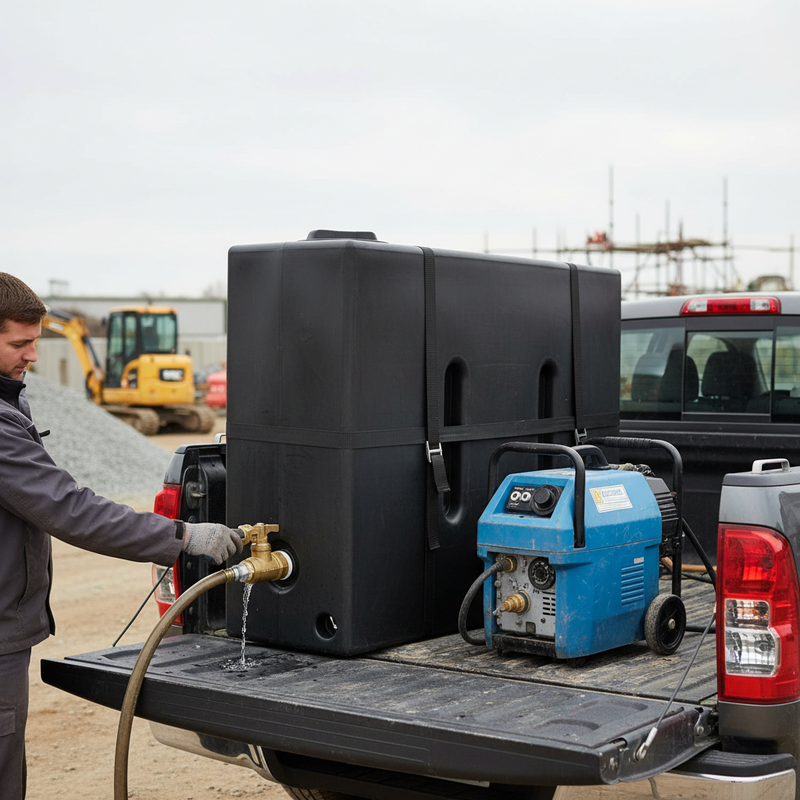 Dark Slate Gray Premium 500 Litre Baffled Water Storage Tank - Heavy Duty Design