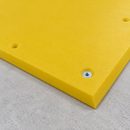 Yellow Polyethylene Trailer Support Pad - 1000 x 1000 x 20mm