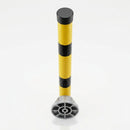 50mm steel high visibility bollard with aluminium base (view 2)