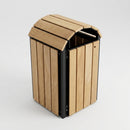 112 Litre Wooden Litter Bin with Galvanised Steel Frame (view 2)