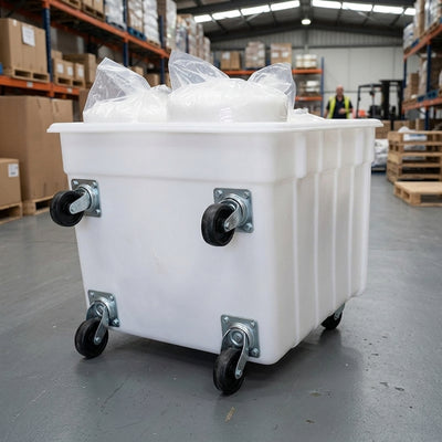 305 Litre Mobile Truck with Stepped Sides, 75mm Castors