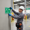 Dark Gray Premium Fire Safety Signs - Fire Assembly Point Right Arrow