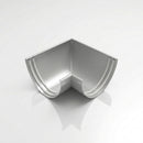 90° Aluminium Gutter Angle 130mm - Marine Grade — RAL 9006