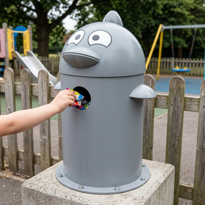 825mm height 55 litre plastic litter bin bright colours