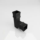 72x72mm Traditional Square Aluminium Downpipe Branches — Textured Black / 92.5 Degrees