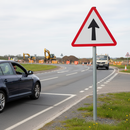 Light Gray Premium 750mm Triangle Road Sign - Durable and Long Lasting
