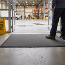 Rosy Brown Premium Ribbed Entrance Door Mat - Charcoal for Indoor Use