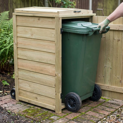 Single Chest Timber Wheelie Bin Store – 140, 180, 240 or 360L