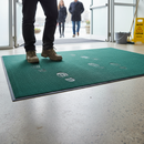 Gray Machine Washable Premium Lustre 9mm Mat - Green