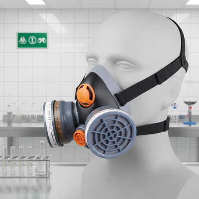 Premium Respiratory Half Mask with Dual Cartridges for Heavy Duty Use