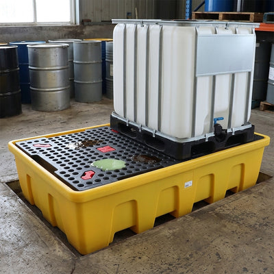 Double IBC Spill Bund Pallet – 1200 Litre Capacity