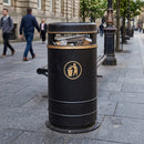 90 Litre Open Top Litter Bin with Victorian Style Design