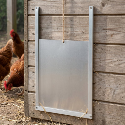 Sliding Chicken Door 220mm x 330mm Aluminium