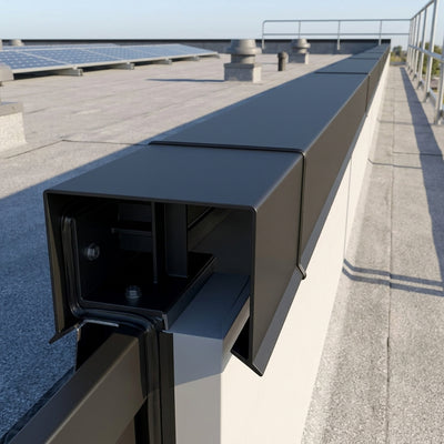 Aluminium Coping Stop End – Secret Fix 75mm