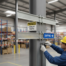 Slate Gray Heavy Duty Back to Back Sign Channel Clips 76mm - Pair