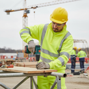 Light Gray Premium Hi-Vis Quarter Zip Sweatshirt - Industrial Grade Fleece
