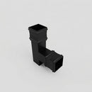 72x72mm Traditional Square Aluminium Downpipe Branches — RAL 9005 / 92.5 Degrees