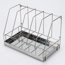 Stainless Steel 5-Bedpan Drainage Rack with Drip Tray (view 2)