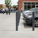 Dark Slate Gray Premium Dome Top Steel Bollard - 1000mm Above Ground Height