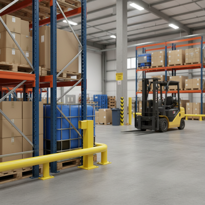 Heavy Duty Impact Protection Railing System - 500mm Corner Post