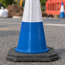 Two-Part Traffic Cone with Reflective Sleeve - 750mm Blue (view 2)
