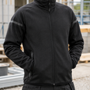 Fleece Work Jacket with Reflective Details - Black (view 2)