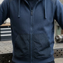 Heavyweight Full Zip Work Hoodie with Reinforced Panels - Navy