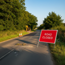 Dark Slate Gray Heavy Duty Road Closed Metal Sign 1050 x 750mm - Chapter 8 Compliant