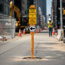 Light Slate Gray Premium Urban Sign Post - Lightweight, Durable, Recyclable Solution