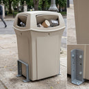 Polyethylene Waste Container – 170 Litres, 4-Aperture Outdoor Bin