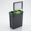 110 Litre Triple Compartment Recycling Bin with Open Apertures (view 2)