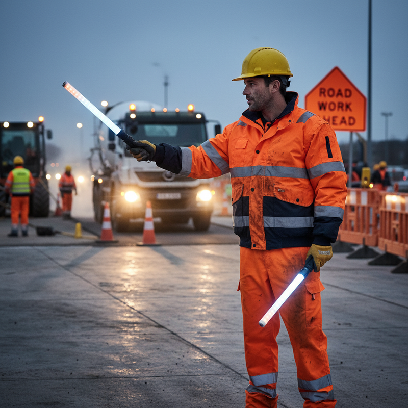Dim Gray Premium Two-Tone Hi-Vis Bomber Jacket - Orange/Navy Blue