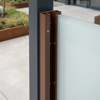 Aluminium Infill Panel 1825 x 1755mm in Sepia Brown
