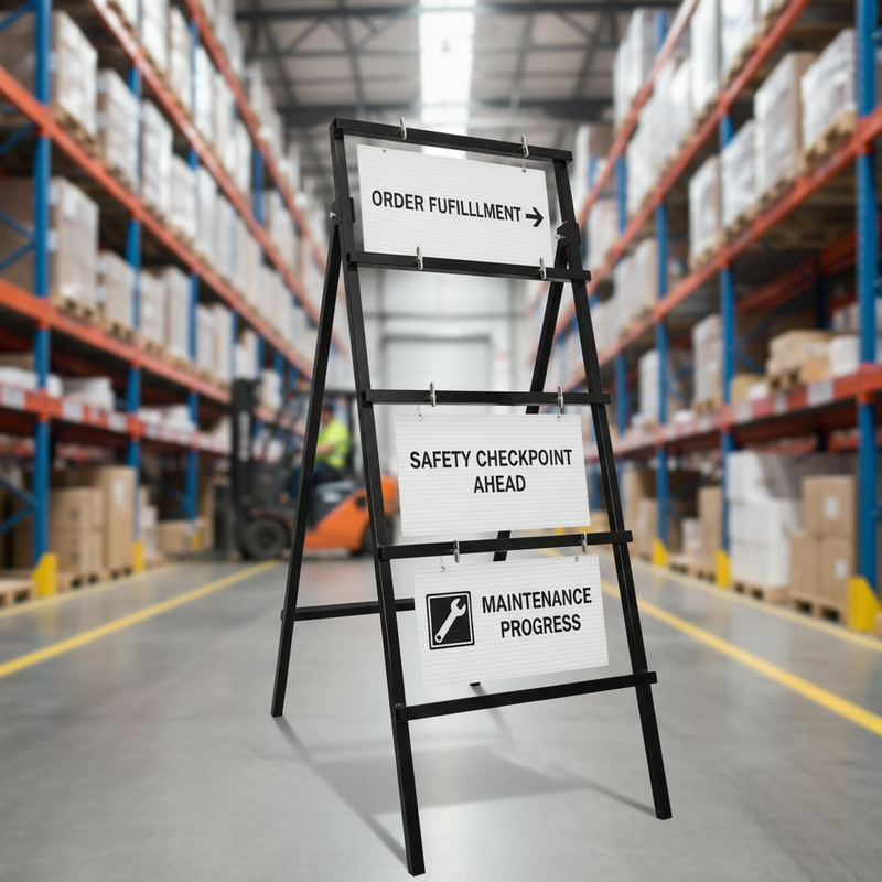 Dark Gray Premium Mini Quick Fit Sign Frame for Traffic Management