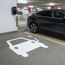 Slate Gray High-Performance Thermoplastic EV Charging Point Symbol for Permanent Marking