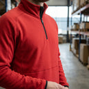 Chili Red Low-Shedding Half Zip Fleece Pullover
