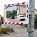 600 x 400mm Polymir Traffic Mirror Red & White Frame