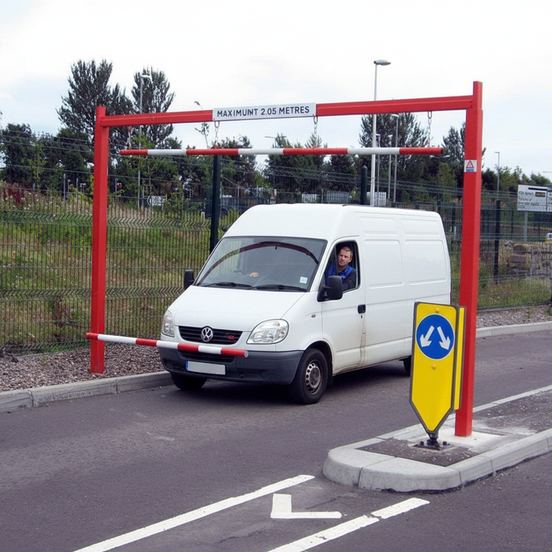 Dim Gray Heavy Duty Single Fixed Height Vehicle Restrictor for Access Control