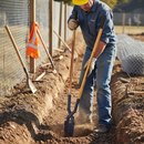 Rosy Brown Premium Insulated Forged Post 7” Hole Digger - Heavy Duty Tool