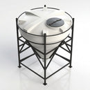 2000 Litre 60° Cone Tank, UV Polyethylene, 2" Drainage (view 2)