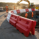 Dark Olive Green 1 Metre High-Performance Water Filled Barrier for Safety