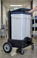 45 litre plastic fire retardant twin body sackholder with wheels