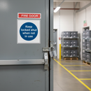 Slate Gray Premium Fire Safety Sign - Keep Locked Shut When Not in Use